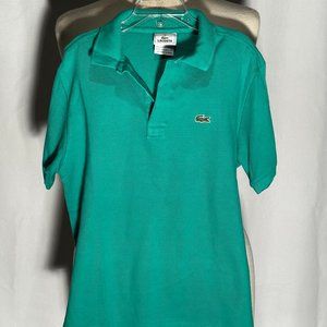 Green Lacoste Boys Polo Size 12